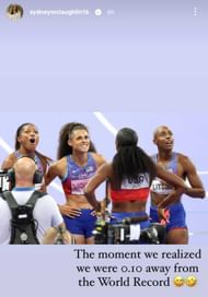 Sydney McLaughlin-Levrone's Instagram story